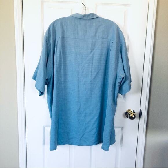 Joseph & Feiss Men's Hawaiian button down 100% silk Blue XXL with floral… - Picture 4 of 7